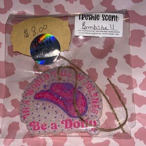 Pink Western Freshie Scented Air Freshener/ bombshell scented
